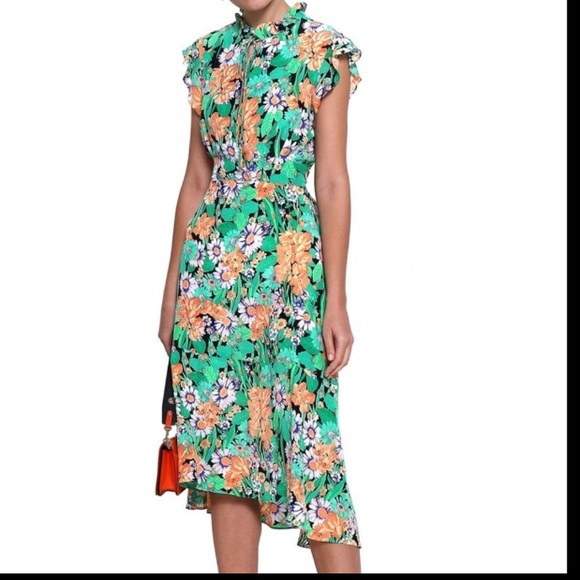 COPY - NWT Sandro Maline floral-print silk midi d… - Picture 1 of 13